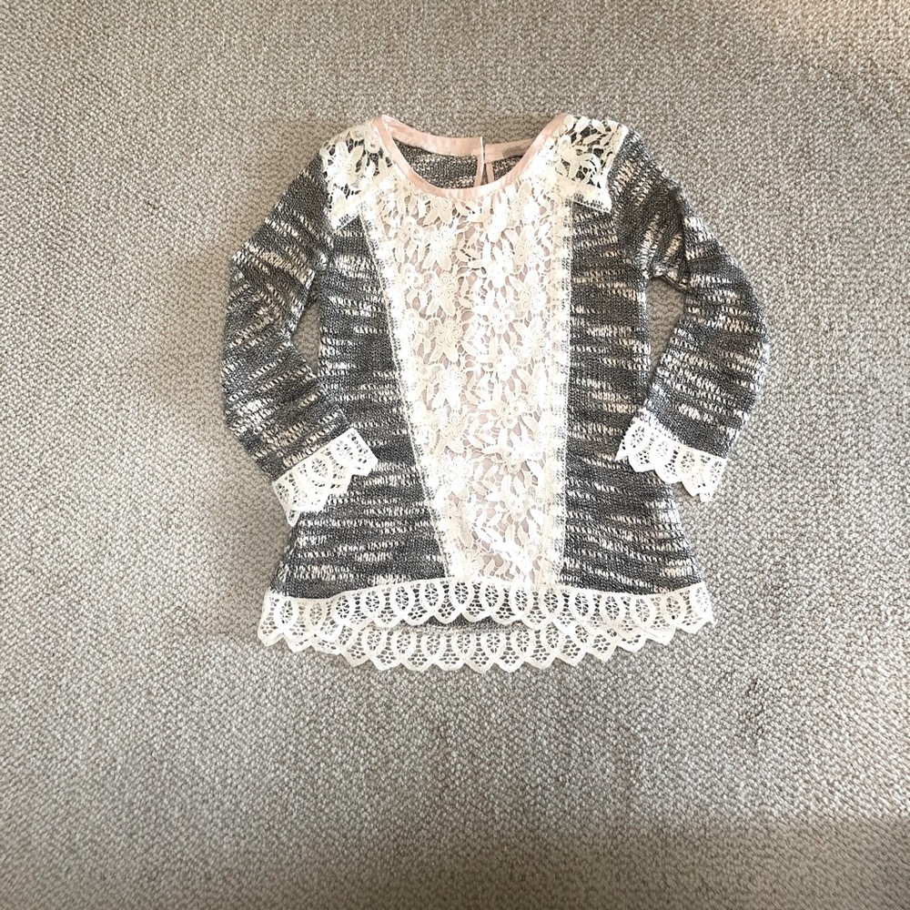 Anthropologie Lace Detail Sweater